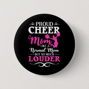 Macaron Rond 5 Cm Maman Fière de Cheer Pom-Pom Girl Entraînement Exp