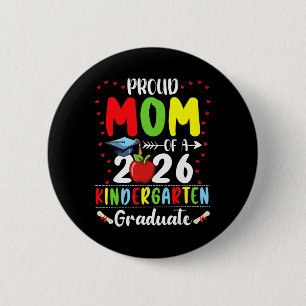 Macaron Rond 5 Cm Maman fière de la promotion 2026 de diplômée de ma