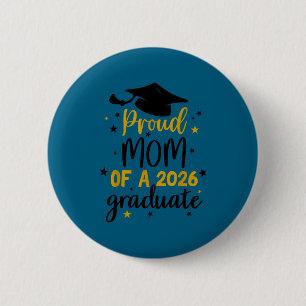 Macaron Rond 5 Cm Maman fière d'un étudiant diplômé de la promotion 