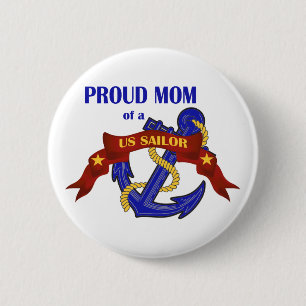 Macaron Rond 5 Cm Maman fière d'un marin des USA