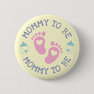 Macaron Rond 5 Cm Maman future mignonne à personnaliser pour la fête
