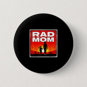Macaron Rond 5 Cm Maman géniale mère et fille maman de footballeuse