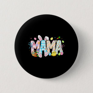 Macaron Rond 5 Cm Maman Lapin Œufs Drôle pour Maman Femmes Mères
