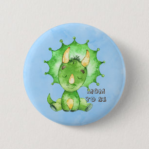 Macaron Rond 5 Cm Maman Pour Être Tricératops Baby shower Garçon