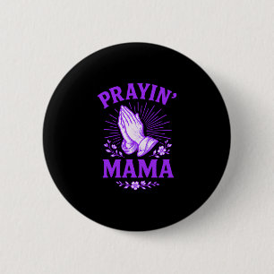 Macaron Rond 5 Cm Maman qui prie Maman chrétienne Religieux Mains qu