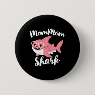 Macaron Rond 5 Cm Maman Shark Fête des mères grand-mère drôle Maman-