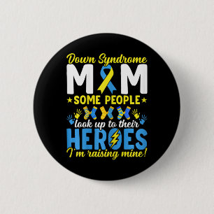 Macaron Rond 5 Cm Maman Syndrome de Down T21 Trisomie 21 Syndrome de