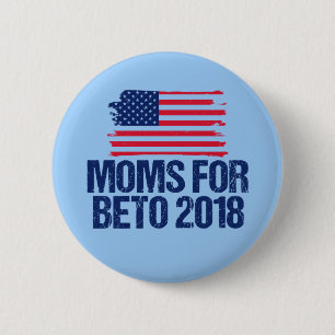 Macaron Rond 5 Cm Mamans pour Beto 2018 % pipe% O'Rourke pour le
