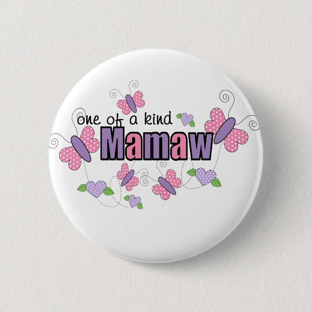 Macaron Rond 5 Cm Mamaw Unique (Devant)