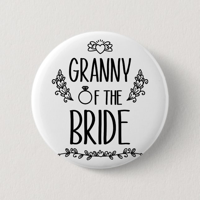 Macaron Rond 5 Cm Mamie De La Famille Mariage Mariage Mariage Mariag (Devant)