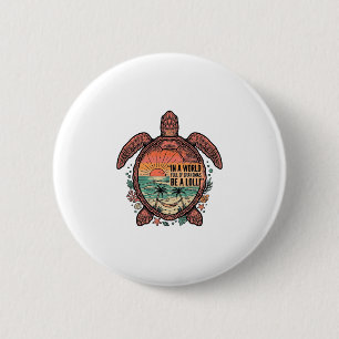 Macaron Rond 5 Cm Mamie drôle Turtle Beach Vintage Shirt Design_1