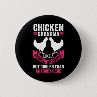 Macaron Rond 5 Cm Mamie poulet femme comme une mamie normale mais C