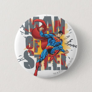 Macaron Rond 5 Cm Man of Steel