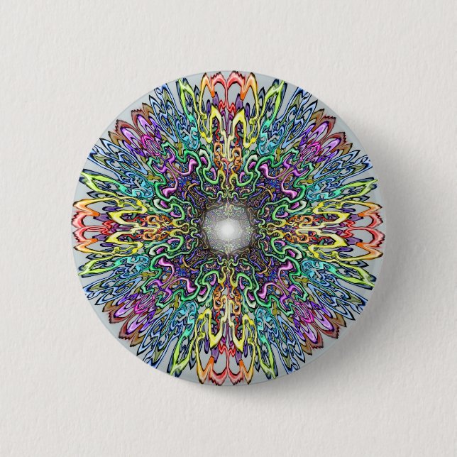 Macaron Rond 5 Cm Mandala (Devant)