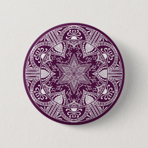 Macaron Rond 5 Cm Mandala Blackberry