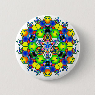 Macaron Rond 5 Cm Mandala cosmique 1