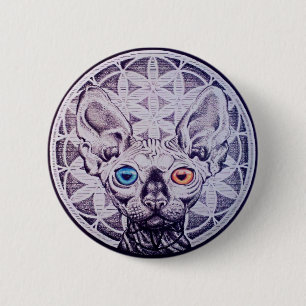 Macaron Rond 5 Cm Mandala de sphinx
