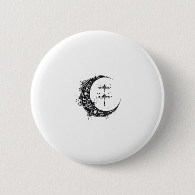 Macaron Rond 5 Cm Mandala Dragonfly Gothic Dragonflies (1) (Devant)