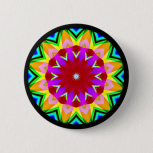 Macaron Rond 5 Cm Mandala fractal