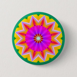 Macaron Rond 5 Cm Mandala fractal