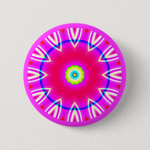 Macaron Rond 5 Cm Mandala fractal
