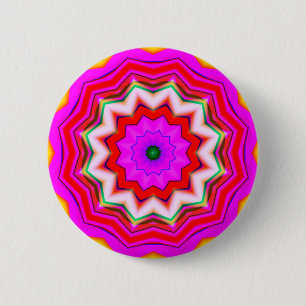 Macaron Rond 5 Cm Mandala fractal - 17