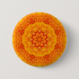 Macaron Rond 5 Cm Mandala orange de souci