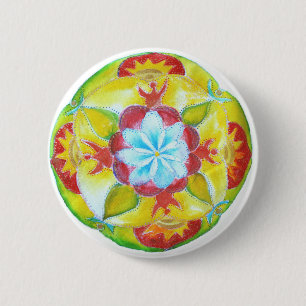 Macaron Rond 5 Cm Mandala Standard, 5,7 cm (2,25 po) Insigne rond