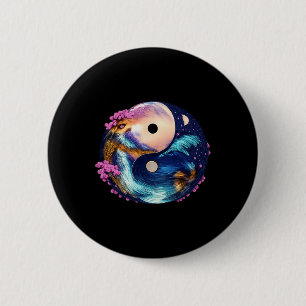 Macaron Rond 5 Cm Mandala Yin Yang Zen Harmonie Lance Yoga Méditatio