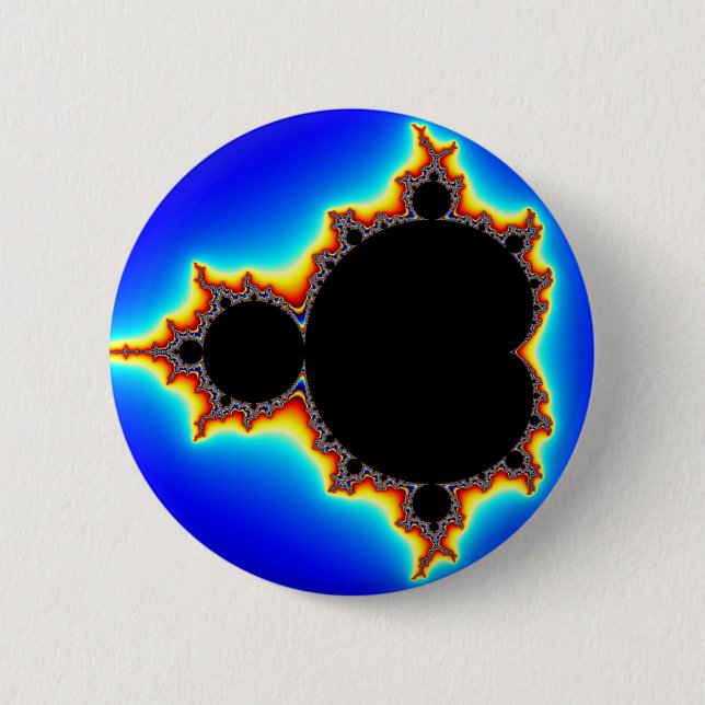Macaron Rond 5 Cm Mandelbrot original a placé 03 - fractale (Devant)