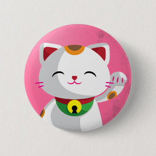 Macaron Rond 5 Cm Maneki Neko