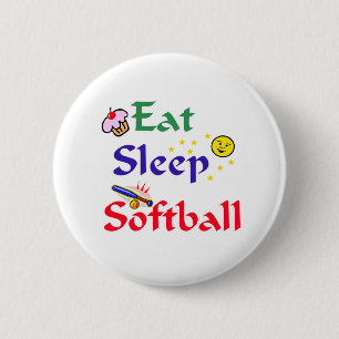 Macaron Rond 5 Cm Mange Sleep Softball