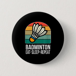 Macaron Rond 5 Cm Manger Dormir Badminton Répéter -