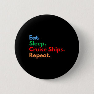 Macaron Rond 5 Cm Manger Dormir Bateaux de Croisière Répéter