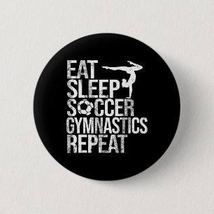 Macaron Rond 5 Cm Manger Dormir Football Gymnastique Répéter Sport J