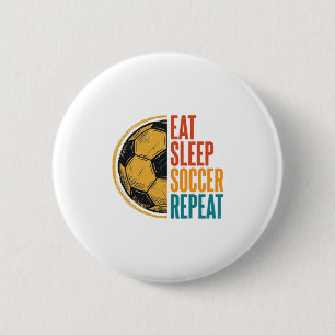 Macaron Rond 5 Cm Manger Dormir Football Répéter Conception de Maill