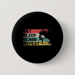 Macaron Rond 5 Cm Manger Dormir Grimper Répéter Drôle Escalade Rétro