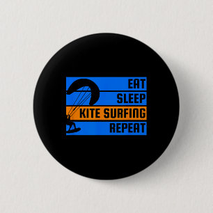Macaron Rond 5 Cm Manger Dormir Kite Surf Répéter Kite Surfeur