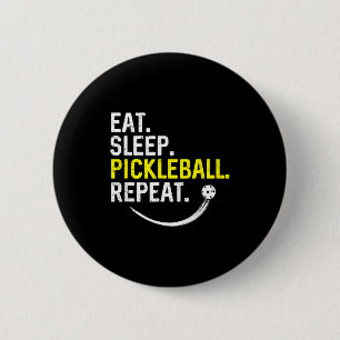 Macaron Rond 5 Cm Manger dormir pickleball répéter 