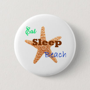 Macaron Rond 5 Cm Manger Dormir Plage - Bouton