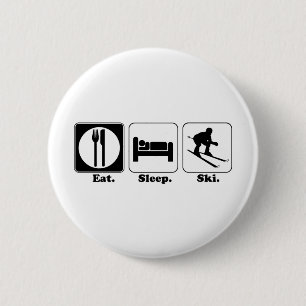 Macaron Rond 5 Cm manger dormir skier