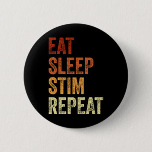 Macaron Rond 5 Cm Manger Dormir Stim Répéter Drôle de Sensibilisatio