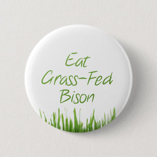 Macaron Rond 5 Cm Mangez le bison engraissé aux champs