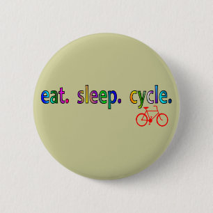 Macaron Rond 5 Cm mangez les cadeaux de cavalier de bicyclette de