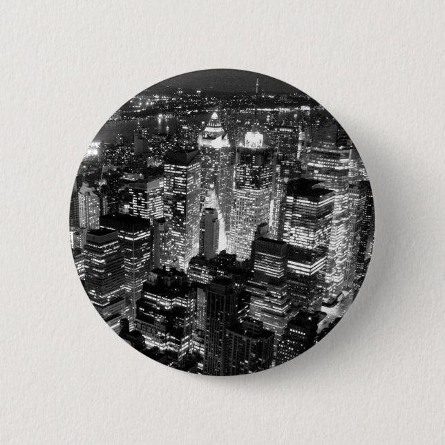 Macaron Rond 5 Cm Manhattan New York (Devant)
