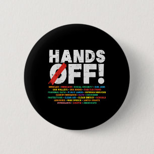 Macaron Rond 5 Cm Manifestez Ne touchez pas à Medicare Sécurité soci