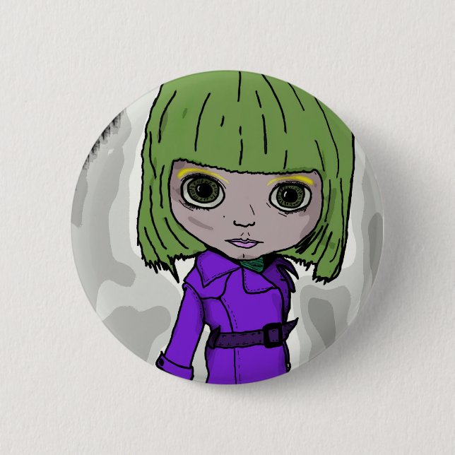 Macaron Rond 5 Cm Manteau de fossé Blythe (Devant)