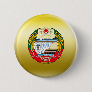 Macaron Rond 5 Cm Manteau de la Corée du Nord des bras
