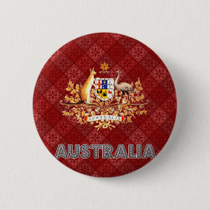 Macaron Rond 5 Cm Manteau de l'Australie des bras