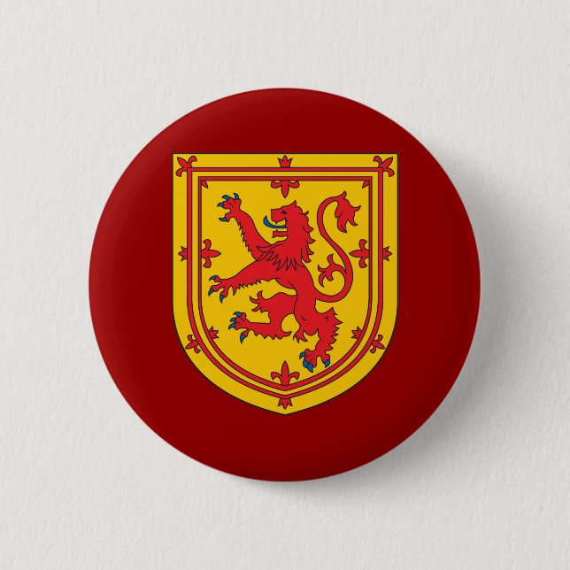 Macaron Rond 5 Cm Manteau de l'Ecosse des bras (Devant)